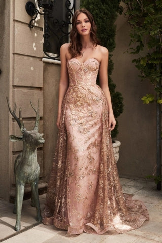 Vestido Rosa Dorado 1400