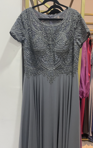 Vestido Gris Plata 1782